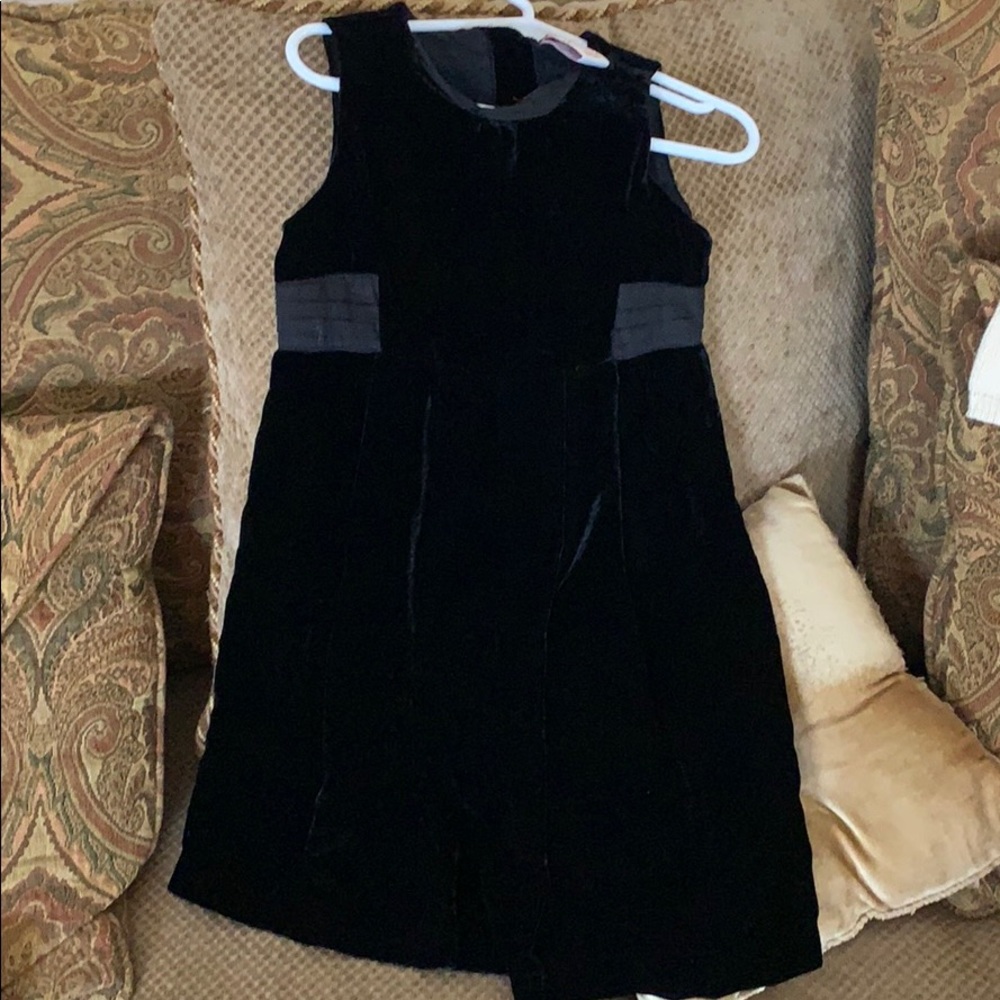 Black dress.  Soft velvet like material.